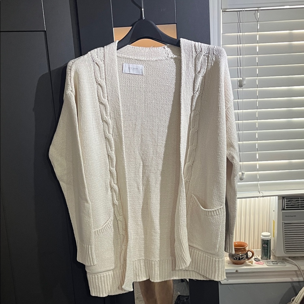 Lucky Brand Ivory Open Front Cardigan